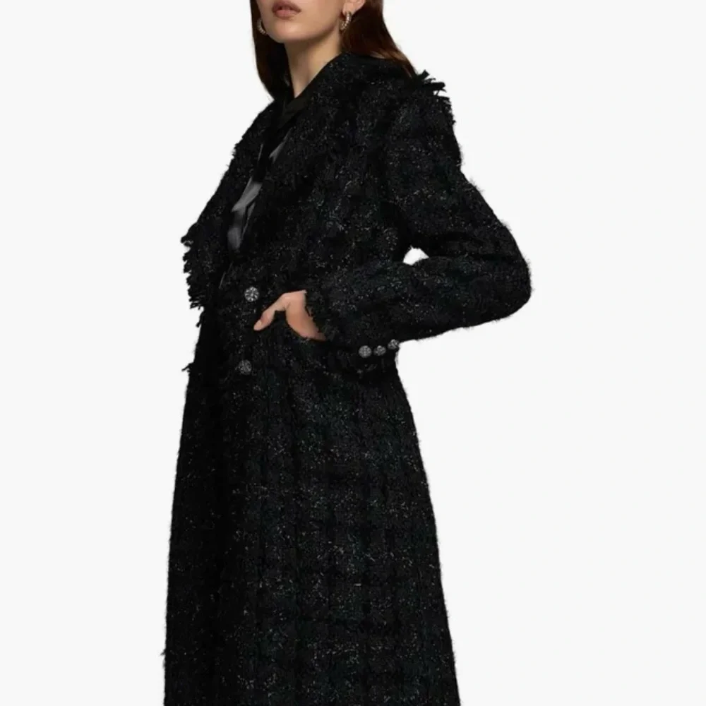 Elegant Black Women's Coat - Picture 1 of 9
